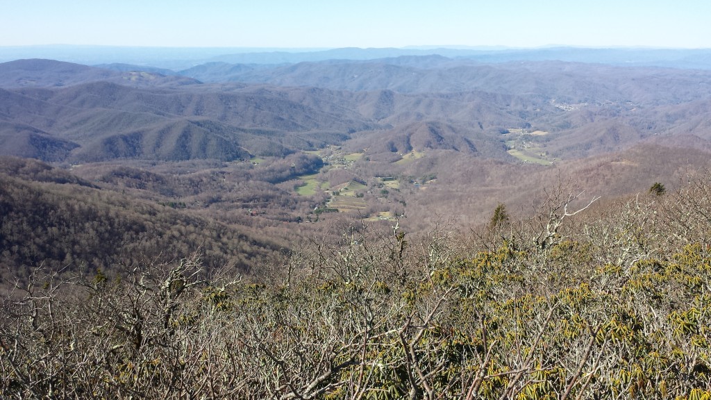 Appalachian mountain contours