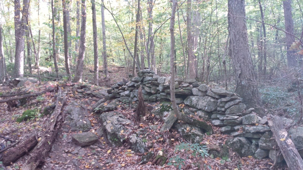 Trail variety 9: Lots of these cool old stone walls on the trail throughout New England